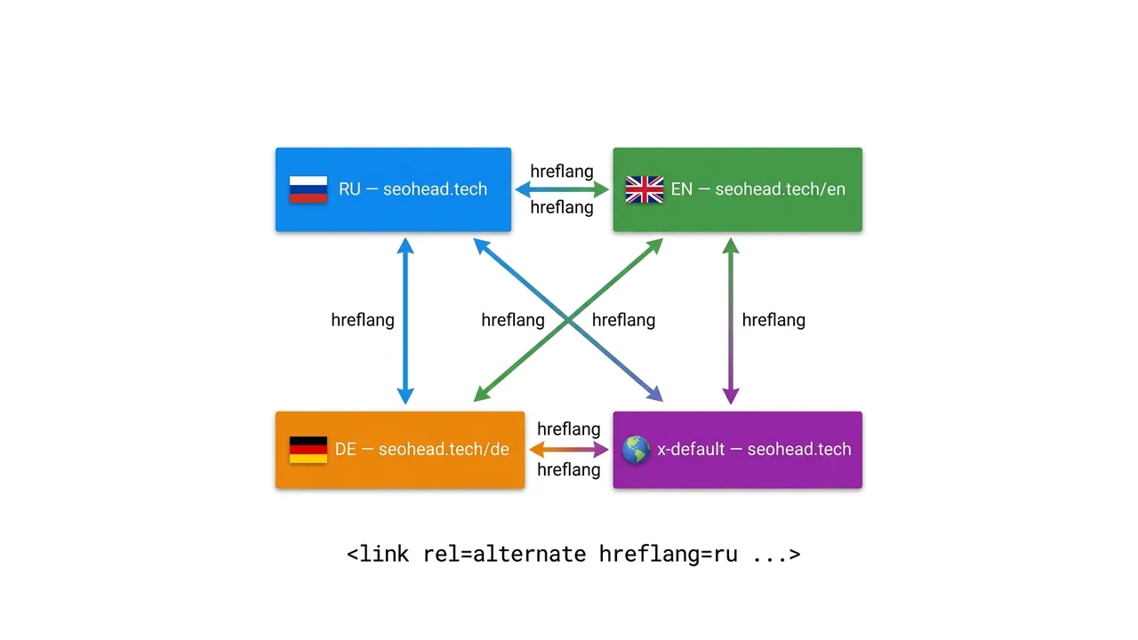 Внедрение hreflang: связи между языковыми версиями