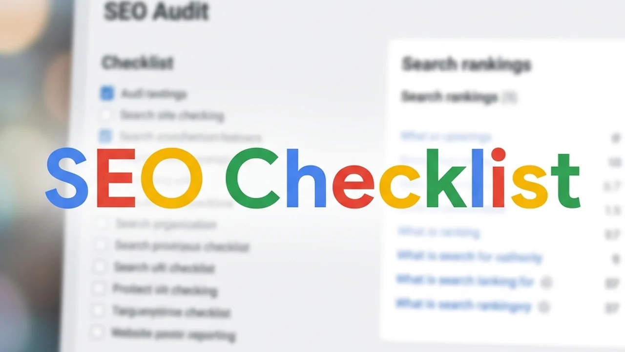 SEO checklist for a website: complete audit list