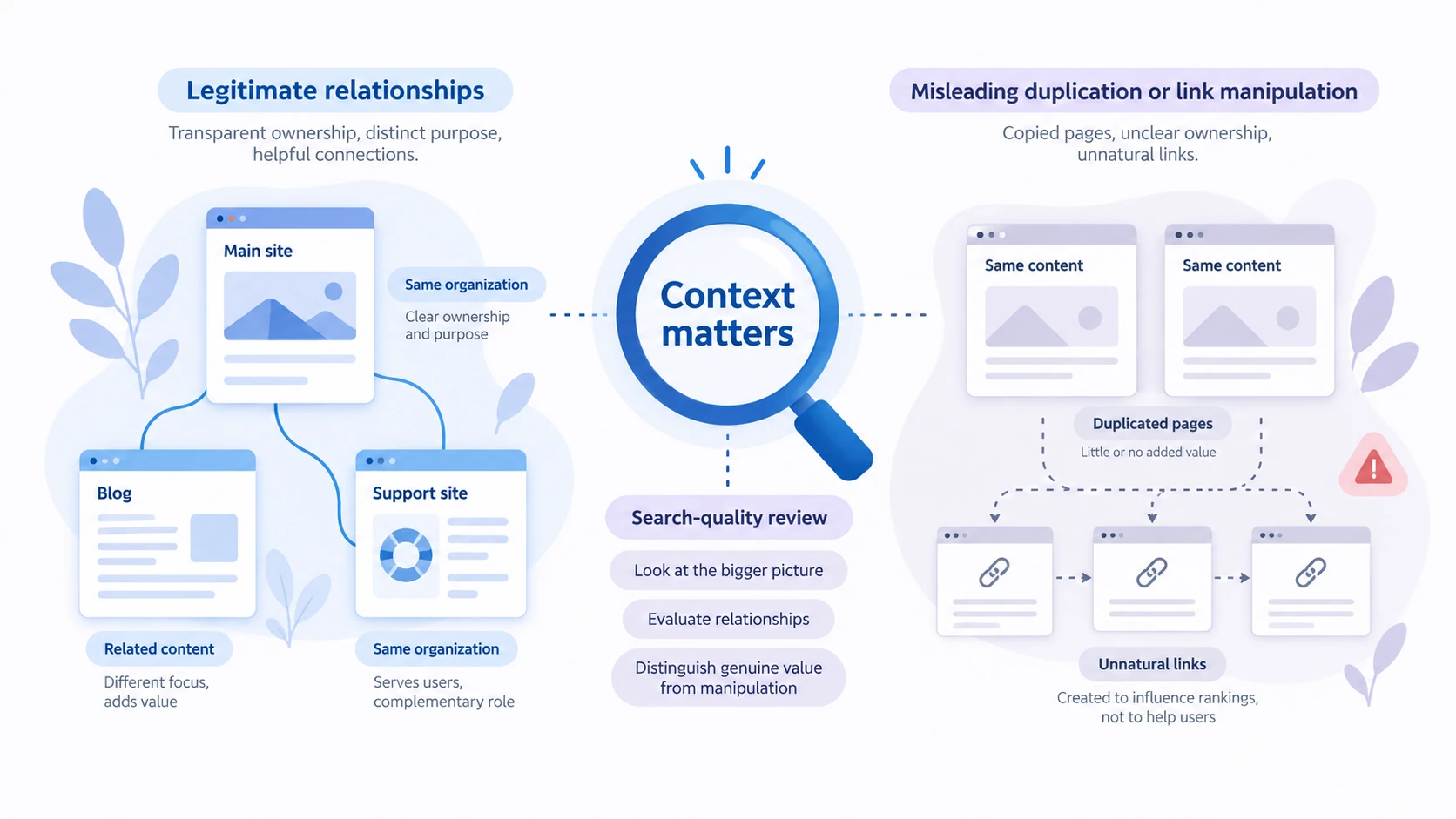 Diagram showing the main inputs and decision path for Affiliate Site.