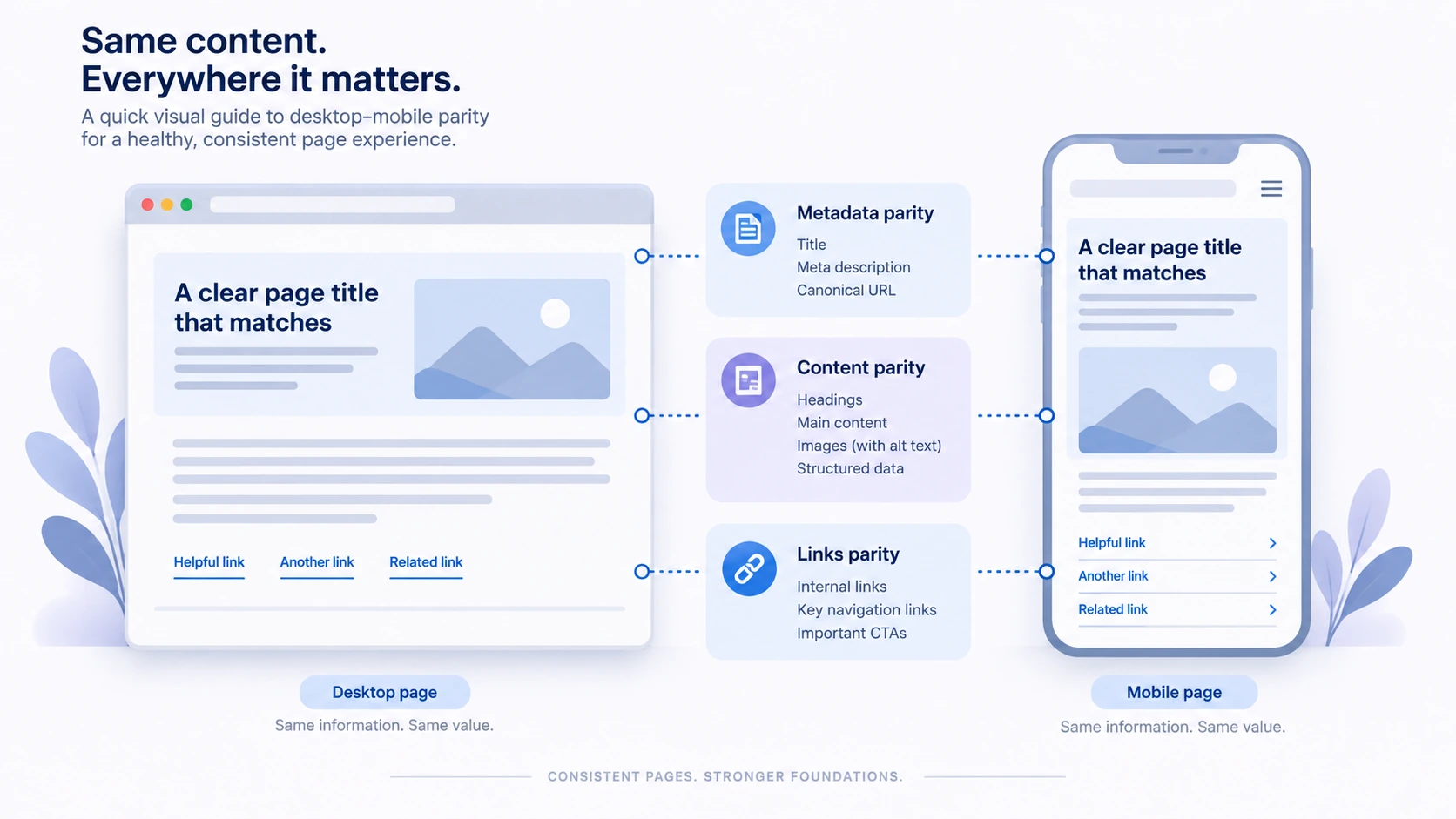 Conceptual illustration explaining mobile-first indexing.