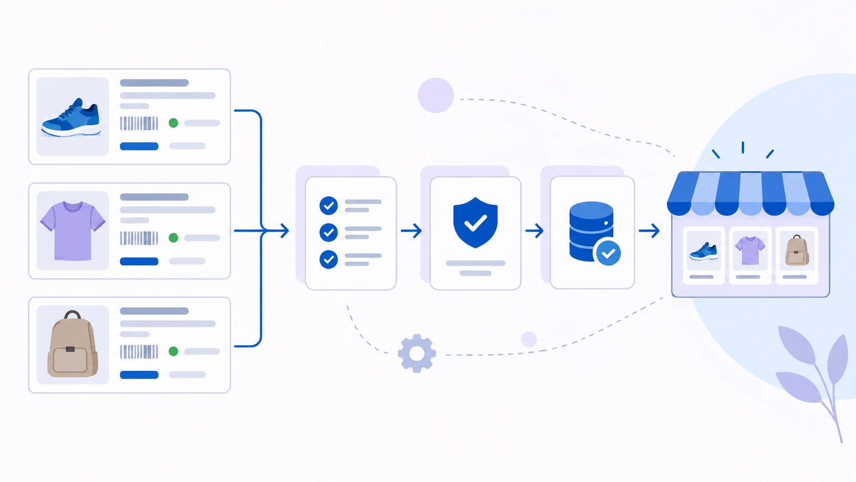 Conceptual illustration explaining Product Feed Optimisation.