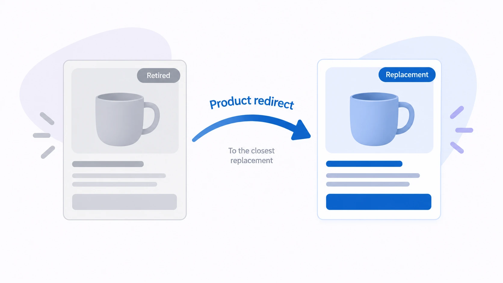 A retired product page points directly to a relevant replacement.
