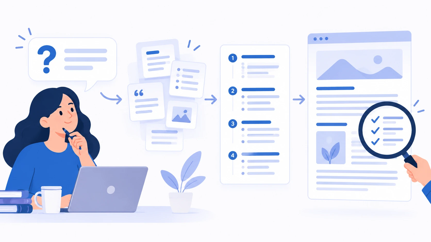 Conceptual illustration explaining SEO Copywriting.