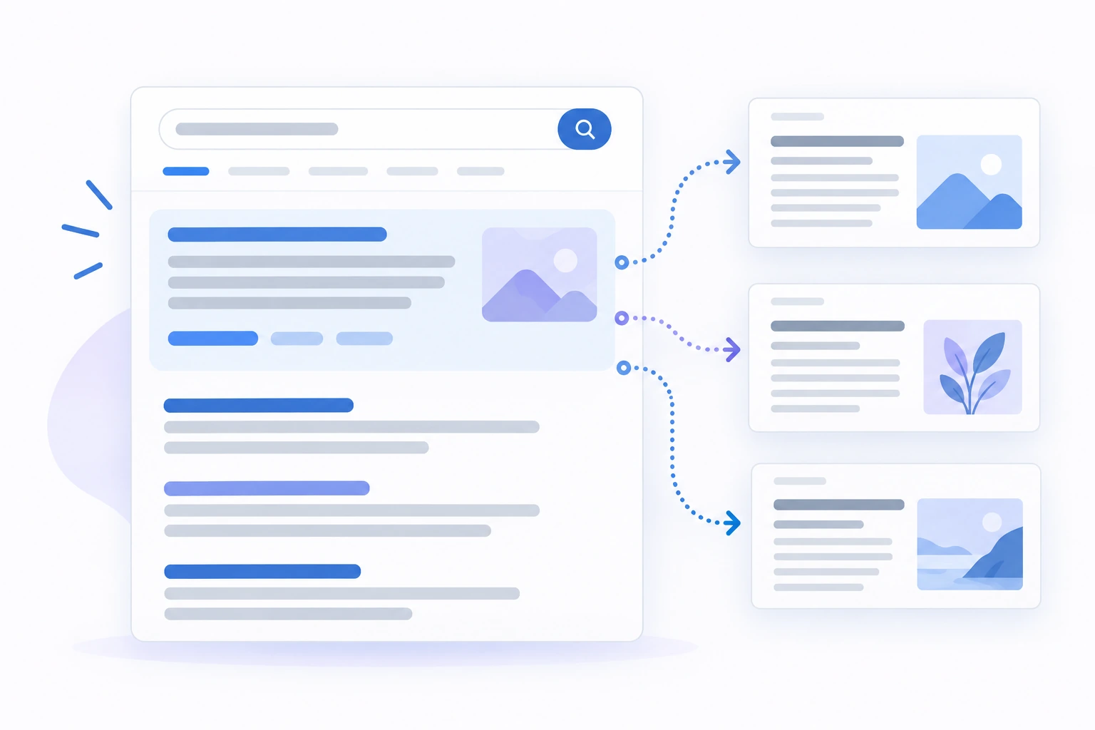 Conceptual illustration for Zero-click searches.